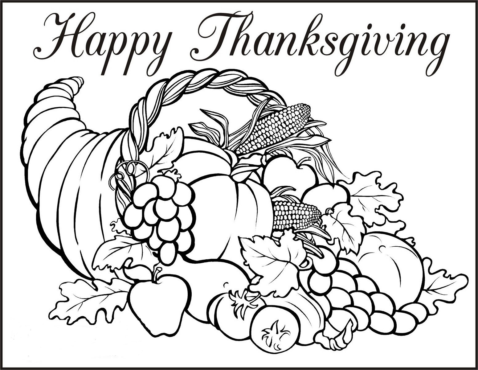 48 Printable Thanksgiving Colouring Pages 68