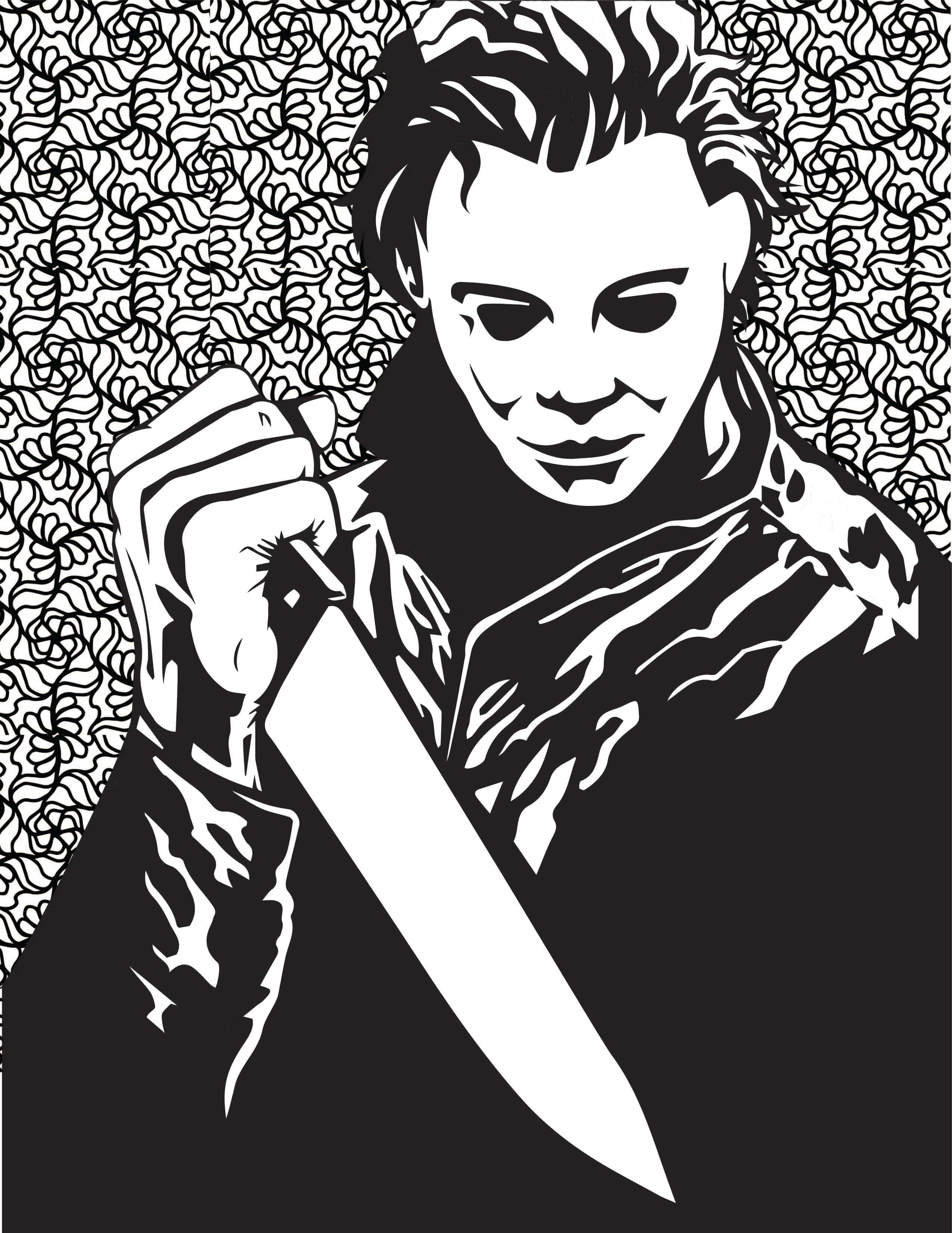 30 Simple Coloring Pages Horror