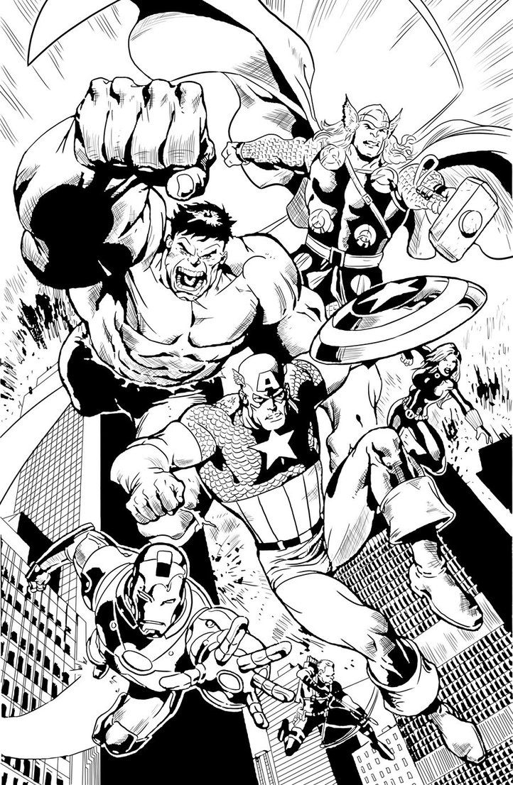 20 Cartoon Coloring Pages Marvel