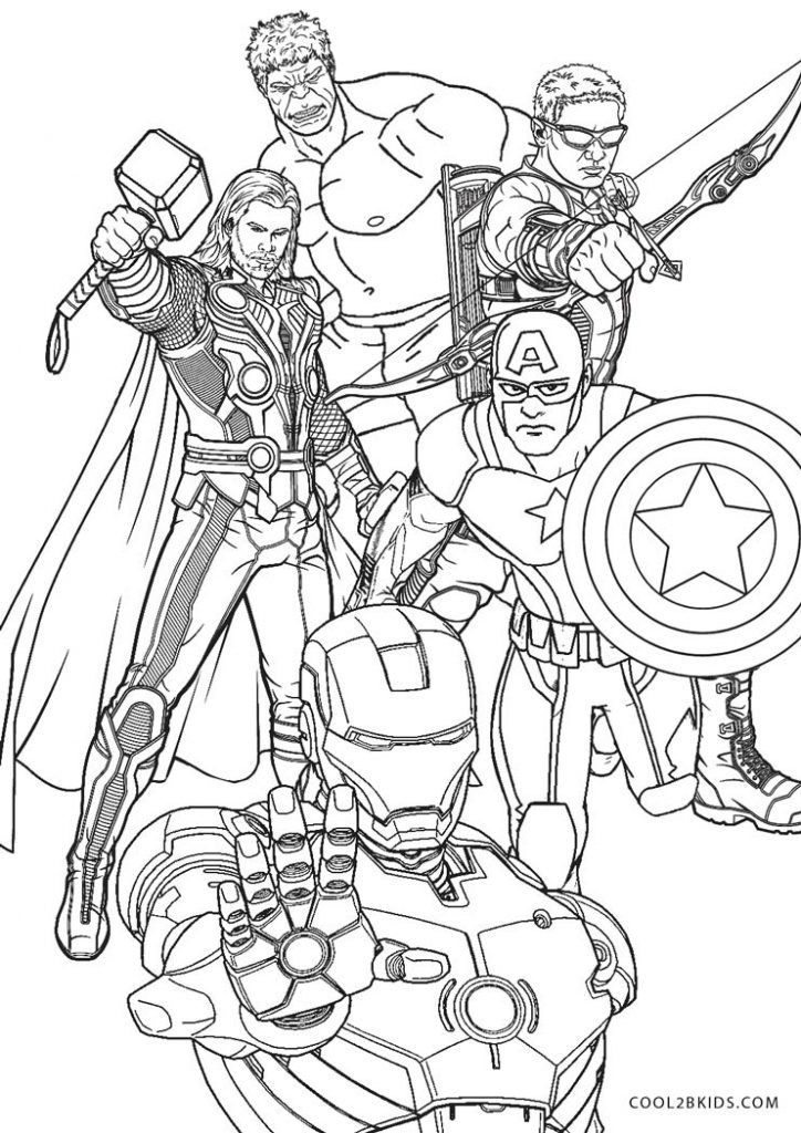 20 Cartoon Coloring Pages Marvel