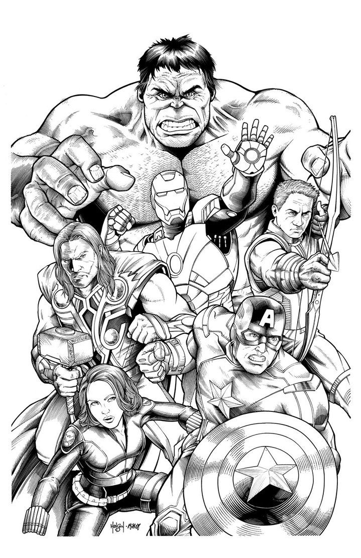 20 Cartoon Coloring Pages Marvel