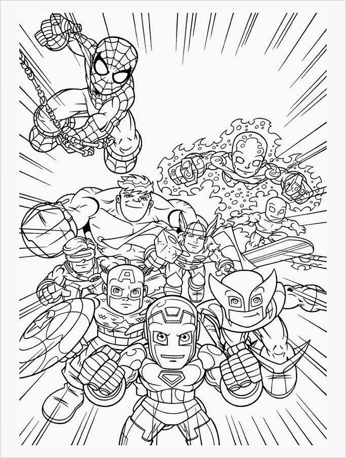 20 Cartoon Coloring Pages Marvel