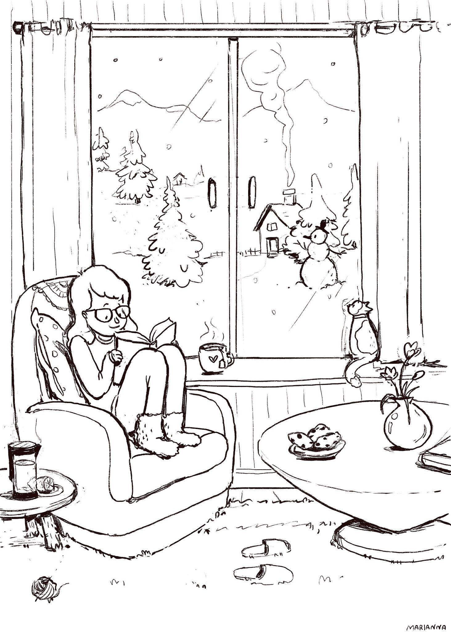 20 Cozy Coloring Pages Love