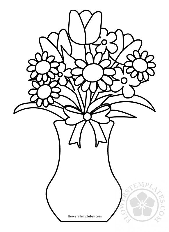 20 Flower Vase Coloring Pages Printables
