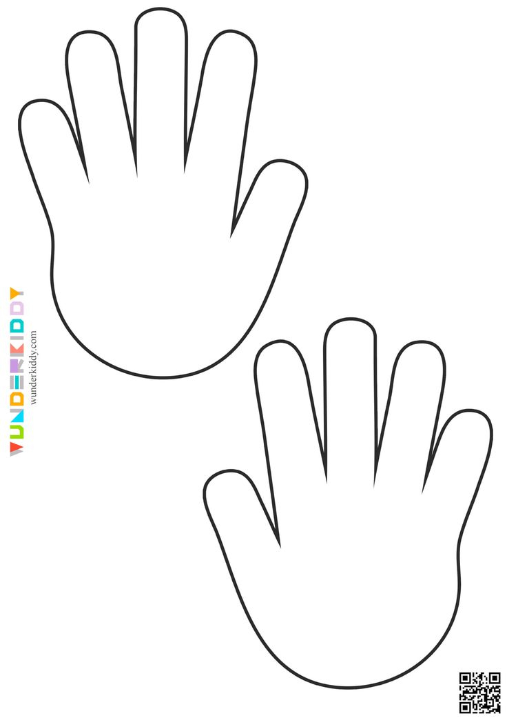 20 Hand Print Coloring Pages