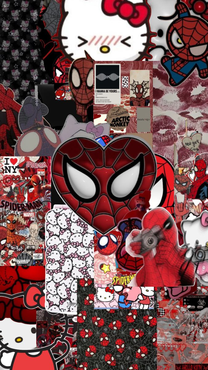 20 Hello Kitty And Spider Man Coloring Pages Y2K