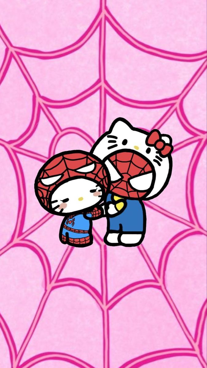 20 Hello Kitty And Spider Man Coloring Pages Y2K