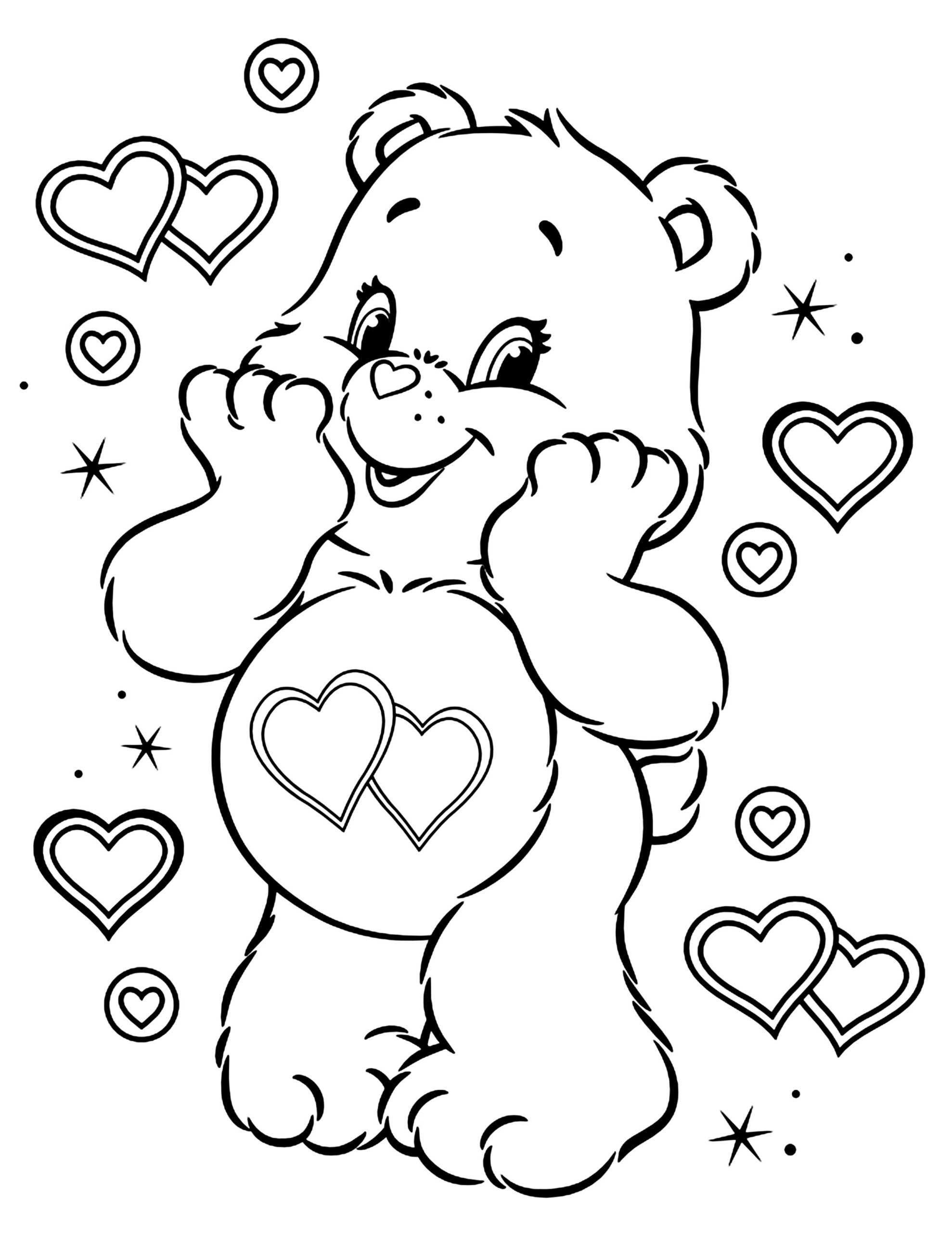 20 Hello Kitty Teddy Bear Coloring Page