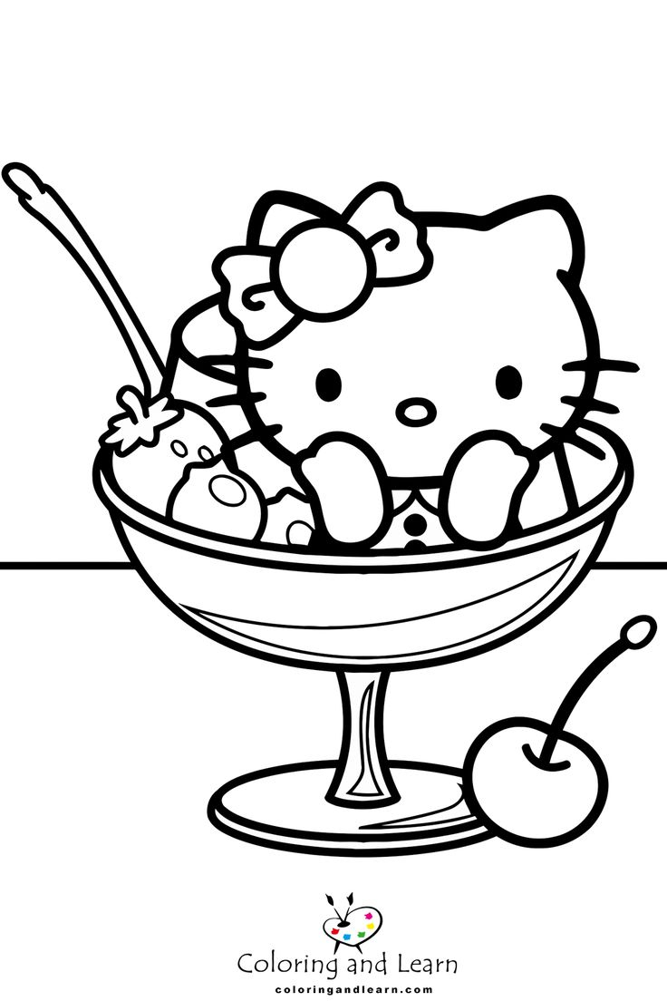 20 Hello Kitty Teddy Bear Coloring Page