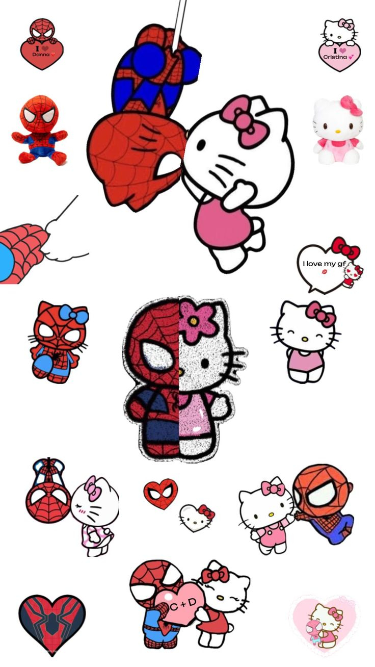 20 Hello Kitty Y Spiderman Coloring Page