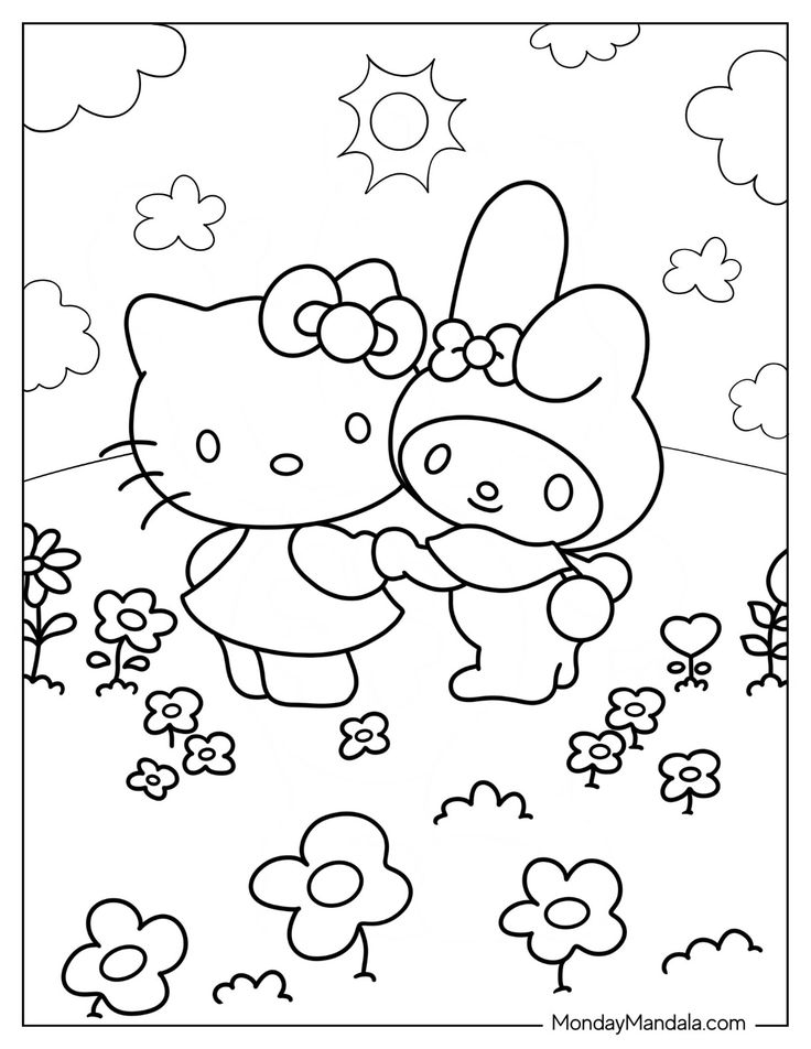 20 Hello Kitty Y Spiderman Coloring Page