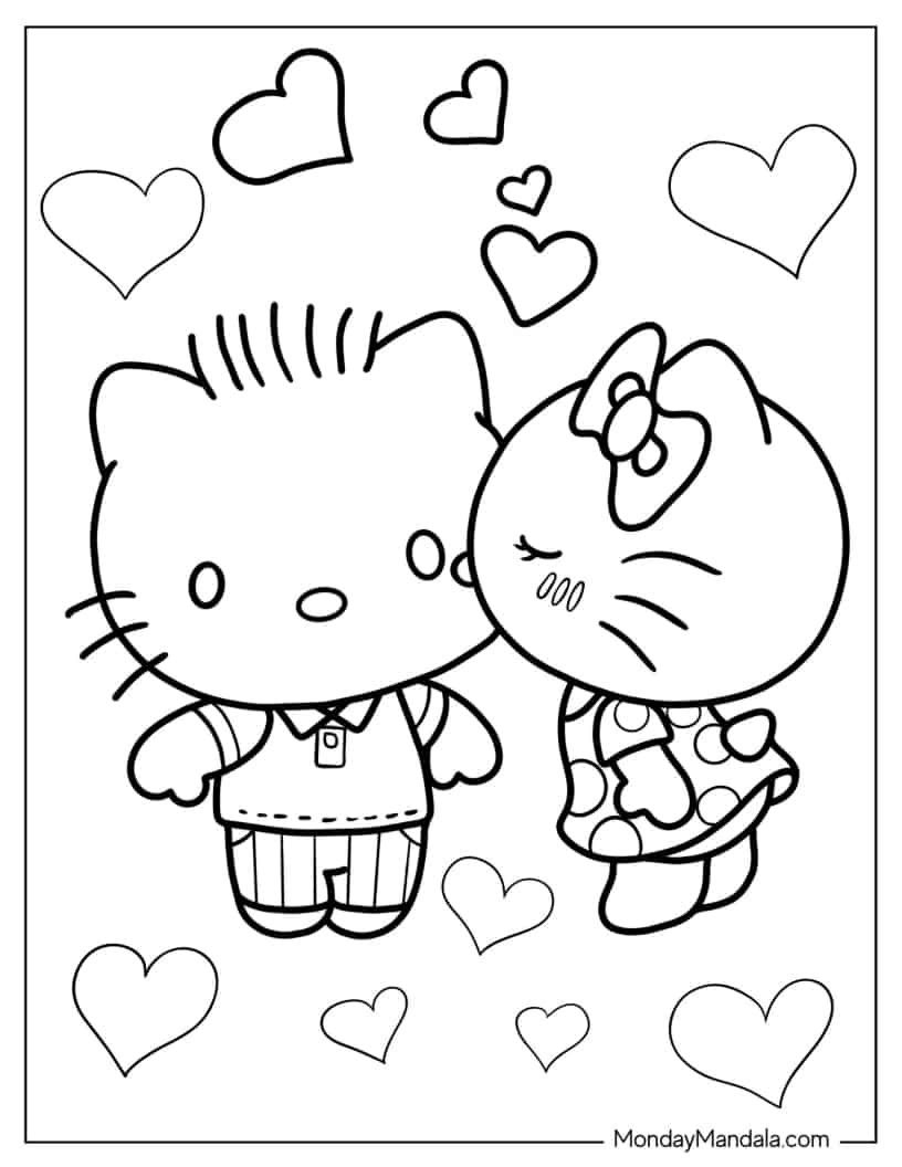 20 Hello Kitty Y Spiderman Coloring Page