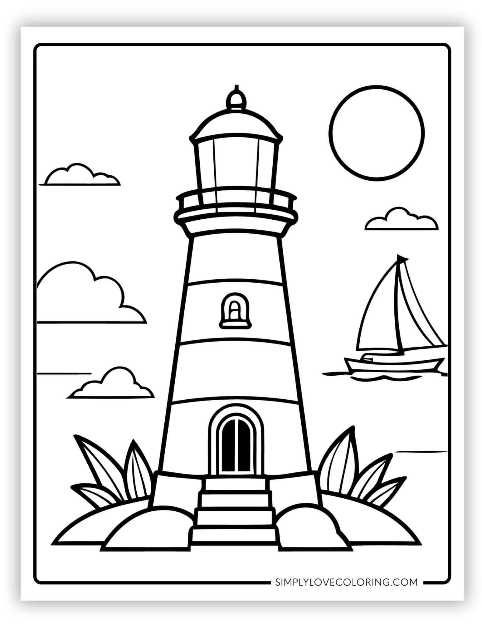 20 Lighthouse Coloring Pages Easy