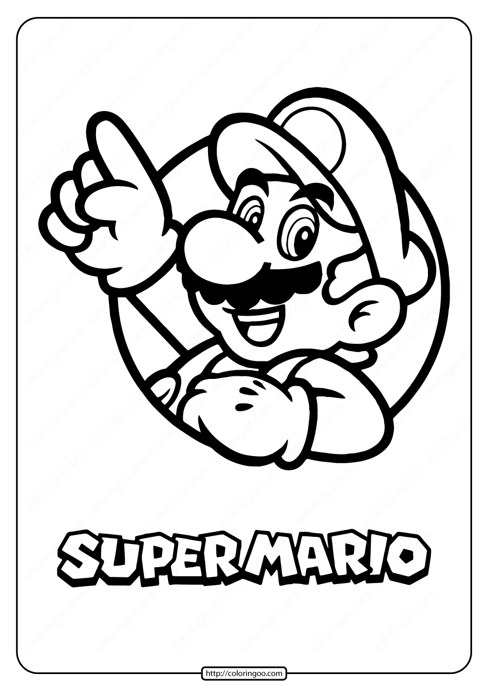 20 Printable Coloring Book Mario