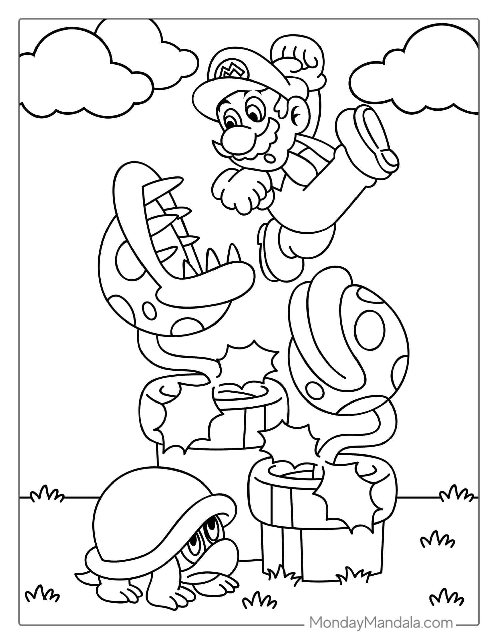 20 Printable Coloring Book Mario