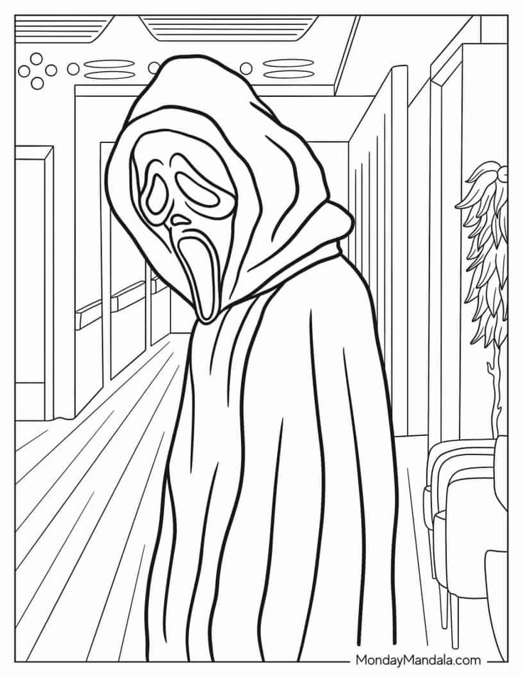 20 Simple Coloring Pages Horror
