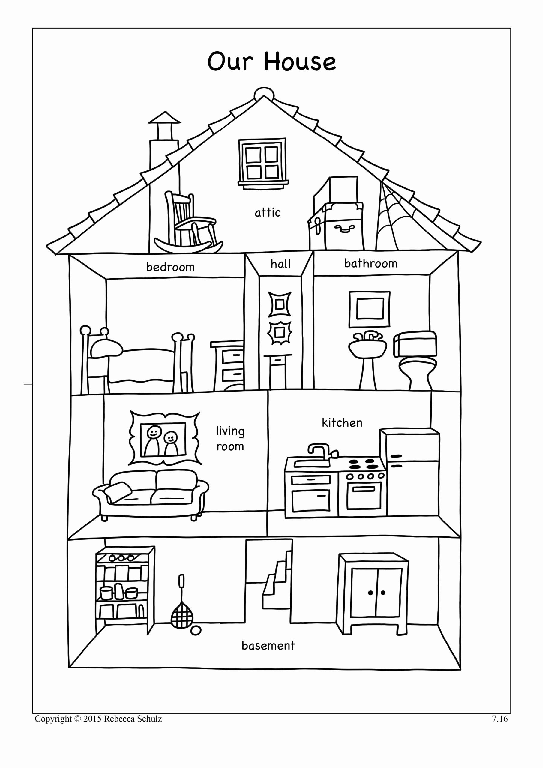 20 Simple Coloring Pages Room