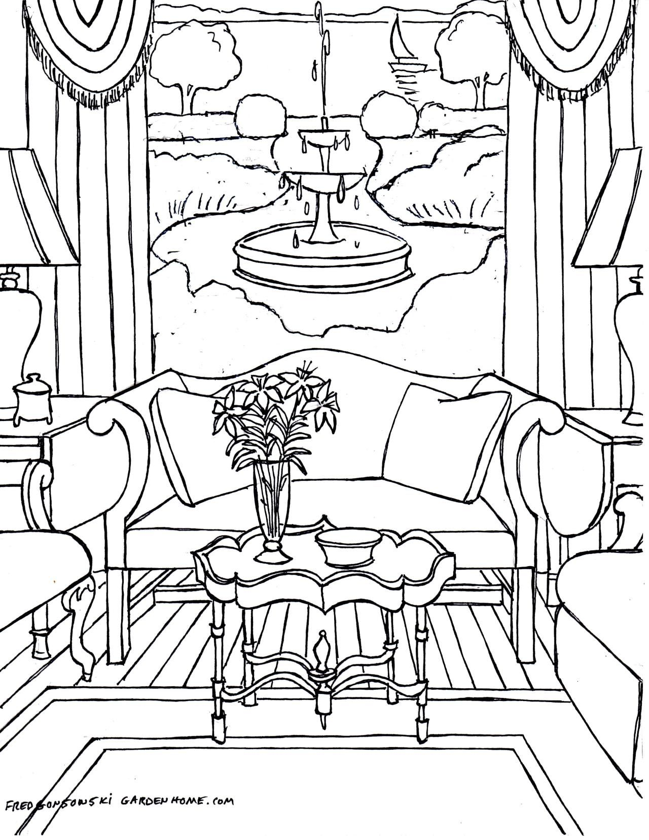 20 Simple Coloring Pages Room