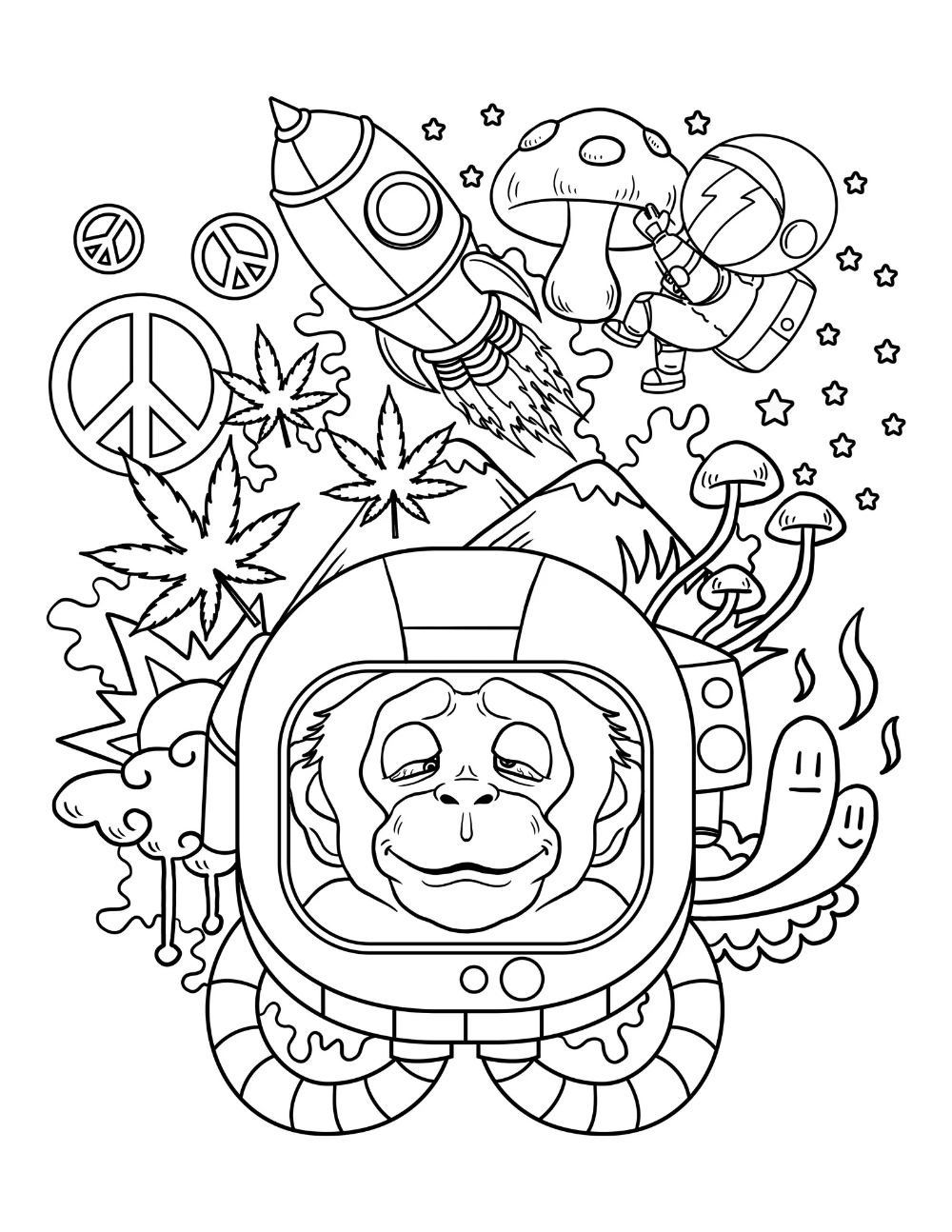 20 Simple Unique Coloring Pages