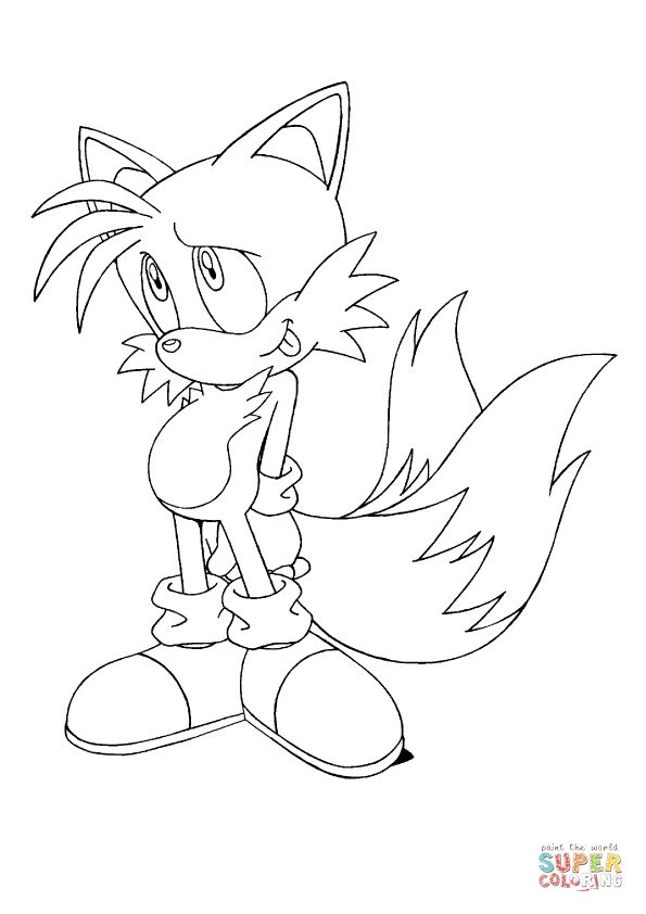 20 Super Tails Sonic Coloring Pages