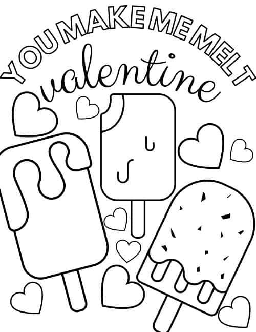 20 Valentine Coloring Sheets Cute
