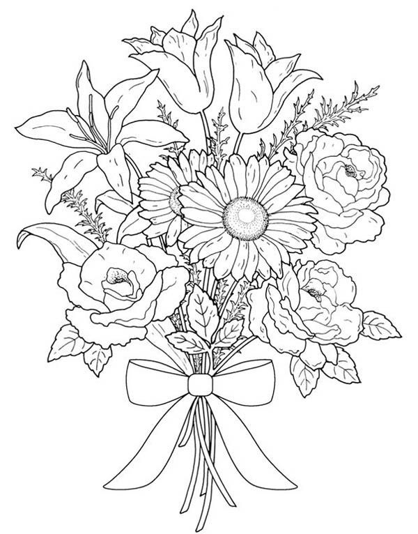 20 Valentines Day Flower Coloring Pages