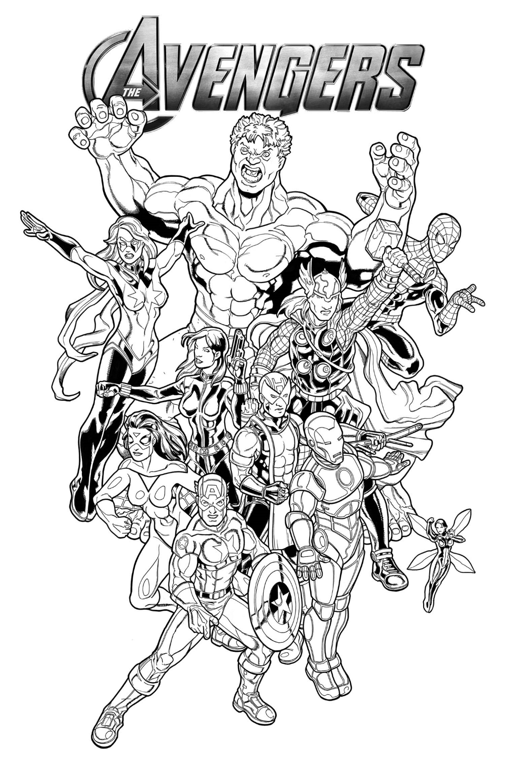 30 Cartoon Coloring Pages Marvel