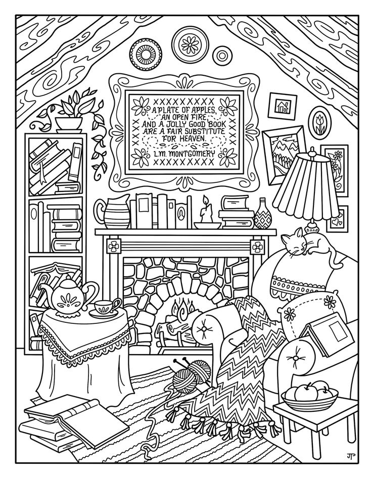 30 Cozy Coloring Pages Hd