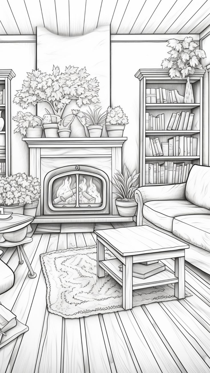 30 Cozy Coloring Pages Hd