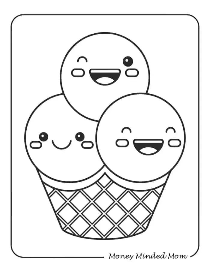 30 Cute Ice Cream Coloring Pages For Kids