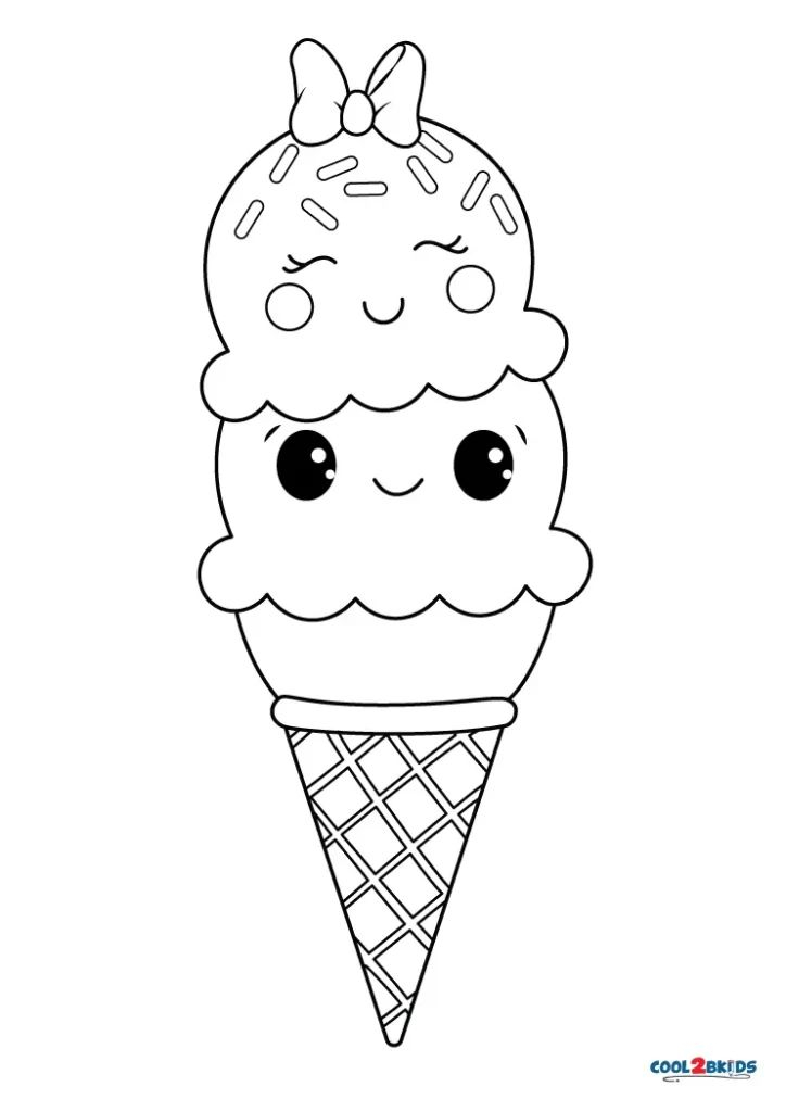 30 Cute Ice Cream Coloring Pages For Kids
