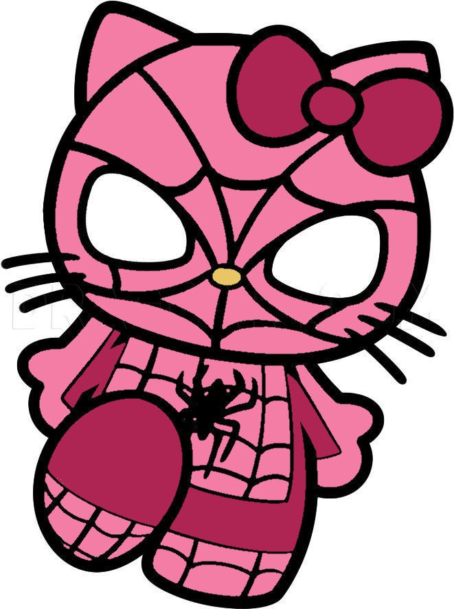 30 Hello Kitty And Spider Man Coloring Pages Y2K