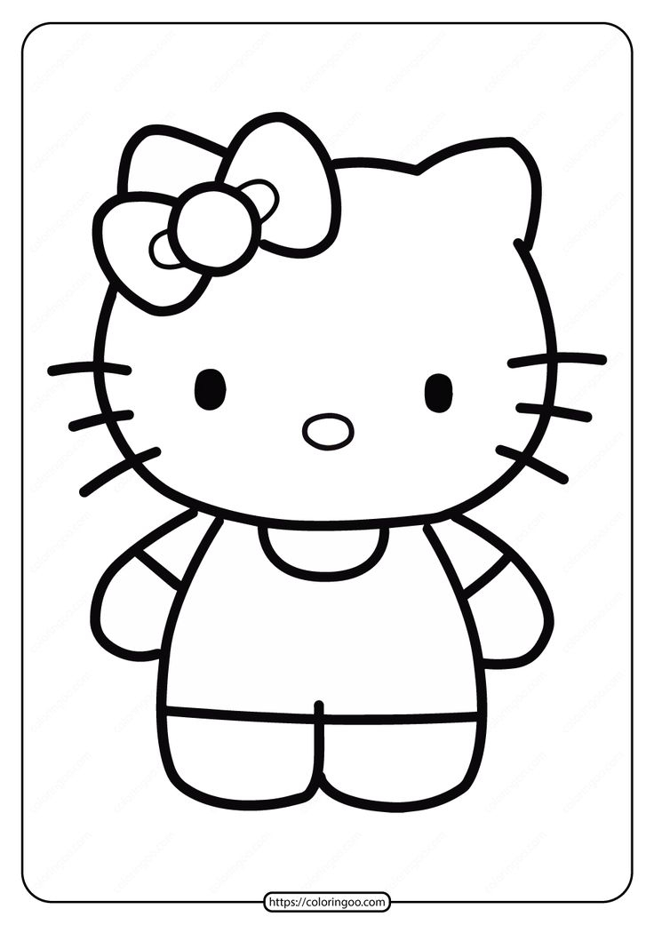 30 Hello Kitty Teddy Bear Coloring Page