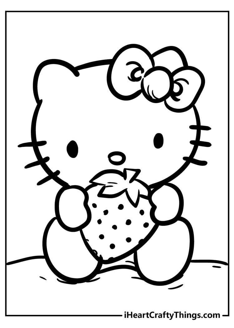 30 Hello Kitty Teddy Bear Coloring Page