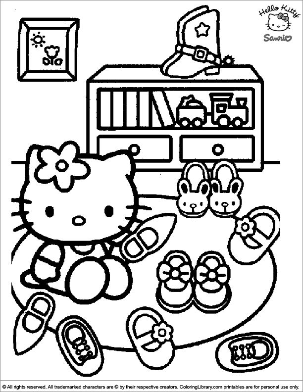 30 Hello Kitty Teddy Bear Coloring Page