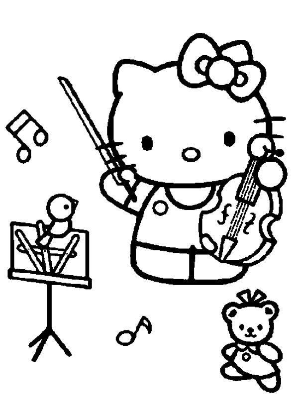 30 Hello Kitty Teddy Bear Coloring Page