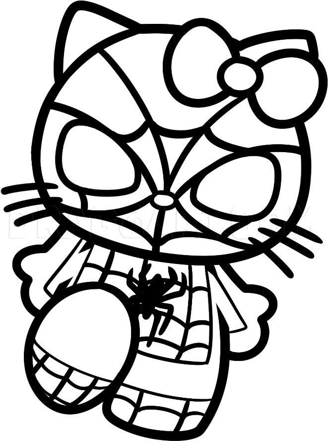 30 Hello Kitty Y Spiderman Coloring Page