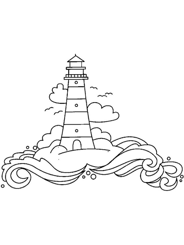 30 Lighthouse Coloring Pages Easy