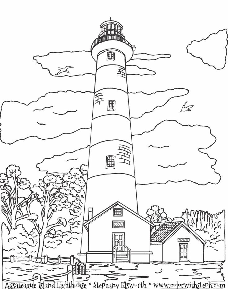 30 Lighthouse Coloring Pages Easy