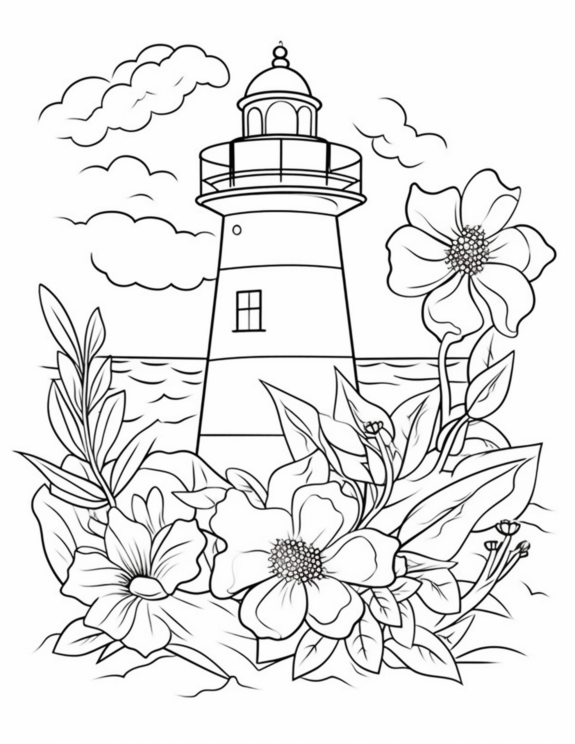 30 Lighthouse Coloring Pages Easy