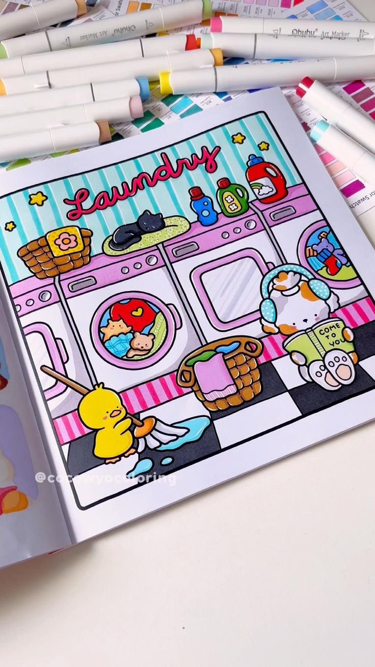 30 Little Corner Coloring Book Aesthetic