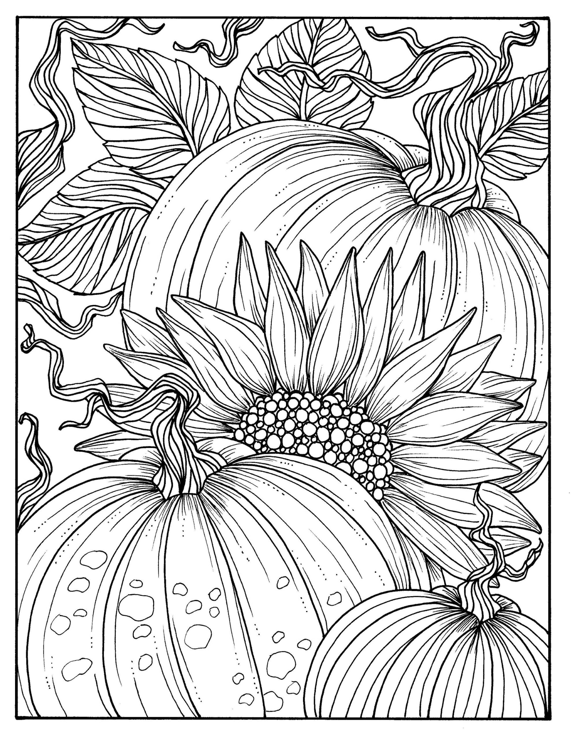 30 Printable Coloring Book Autumn