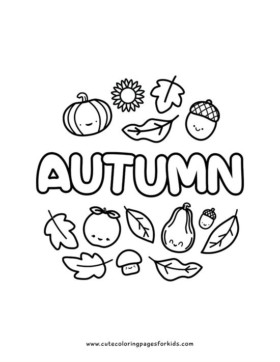 30 Printable Coloring Book Autumn
