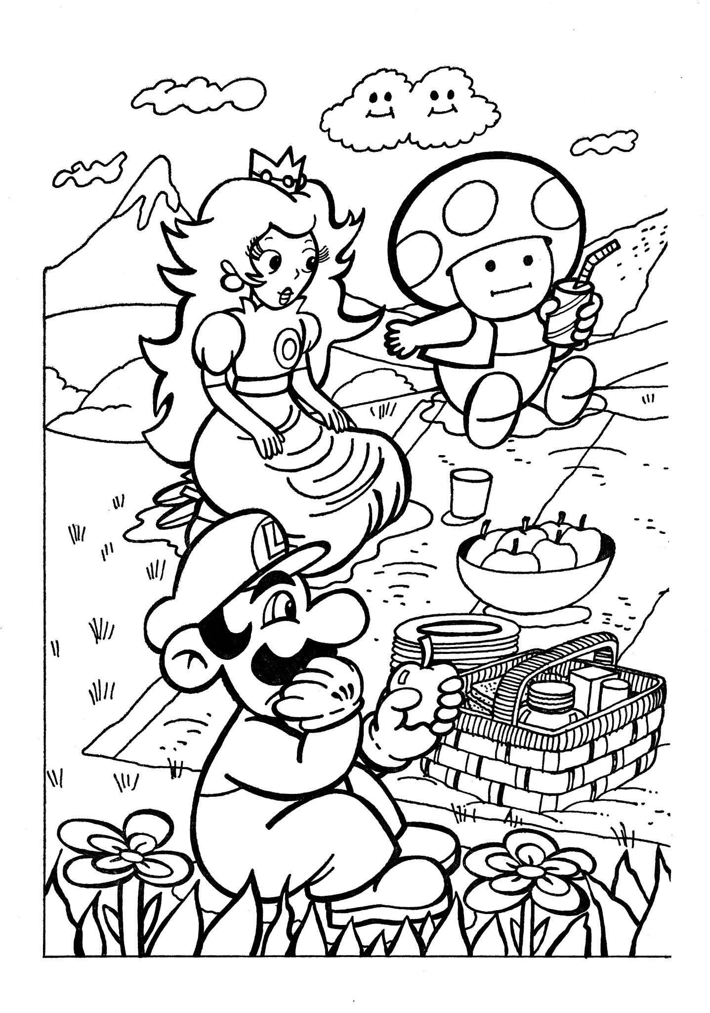 30 Printable Coloring Book Mario