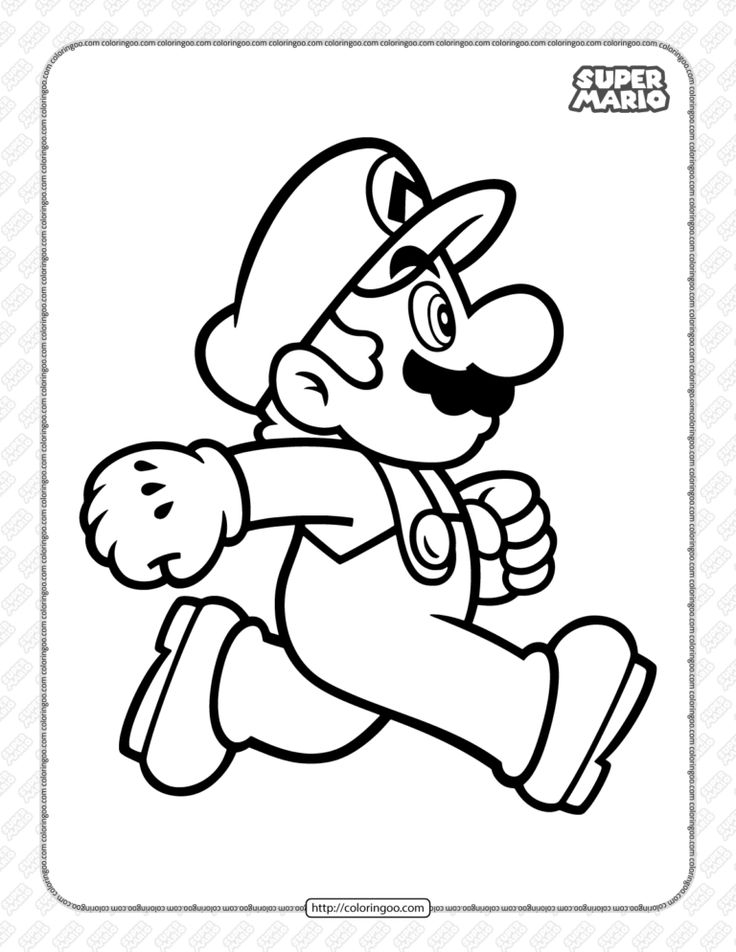 30 Printable Coloring Book Mario