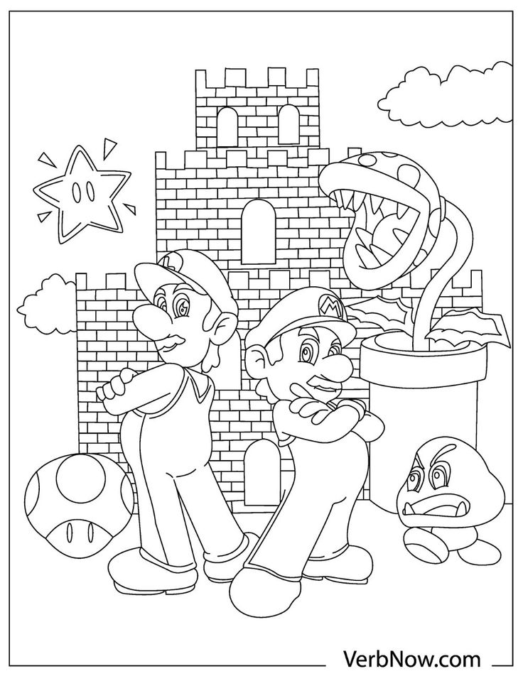 30 Printable Coloring Book Mario