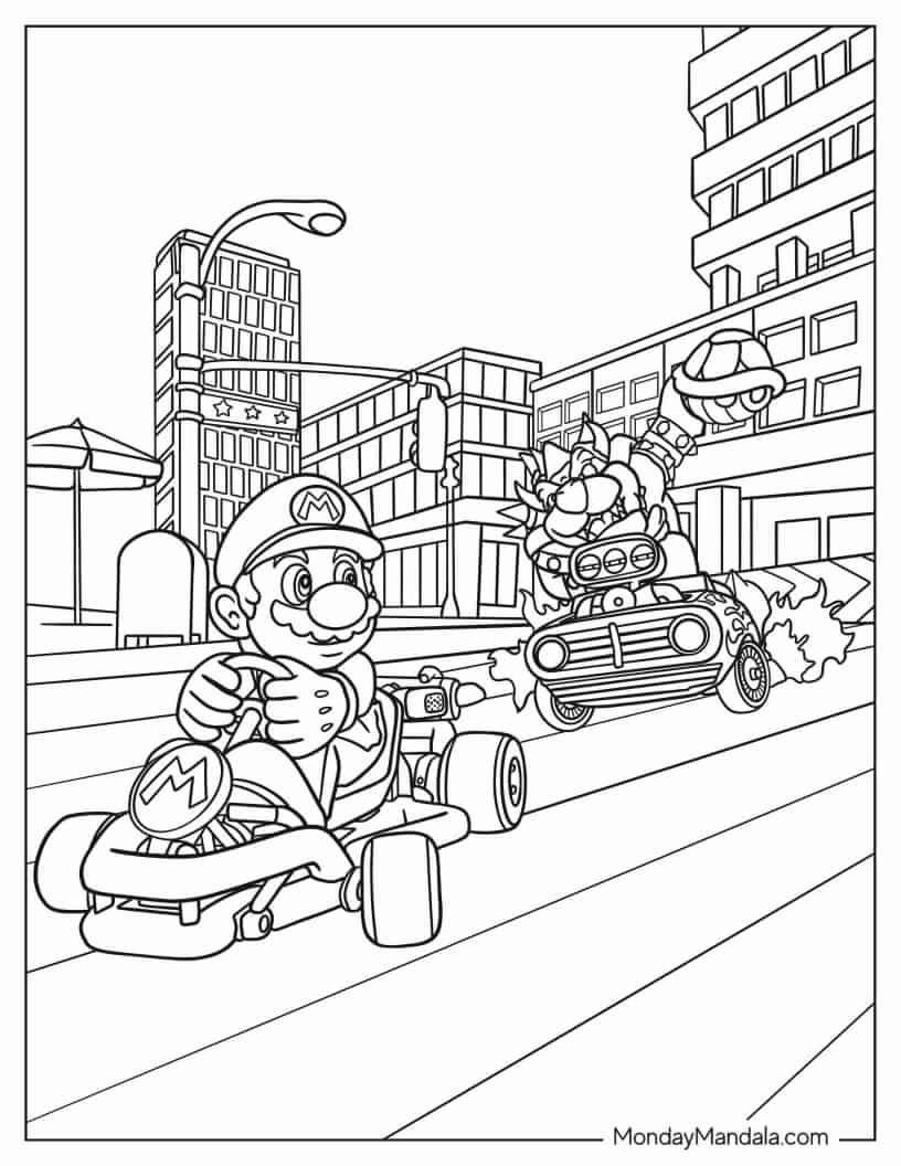 30 Printable Coloring Book Mario
