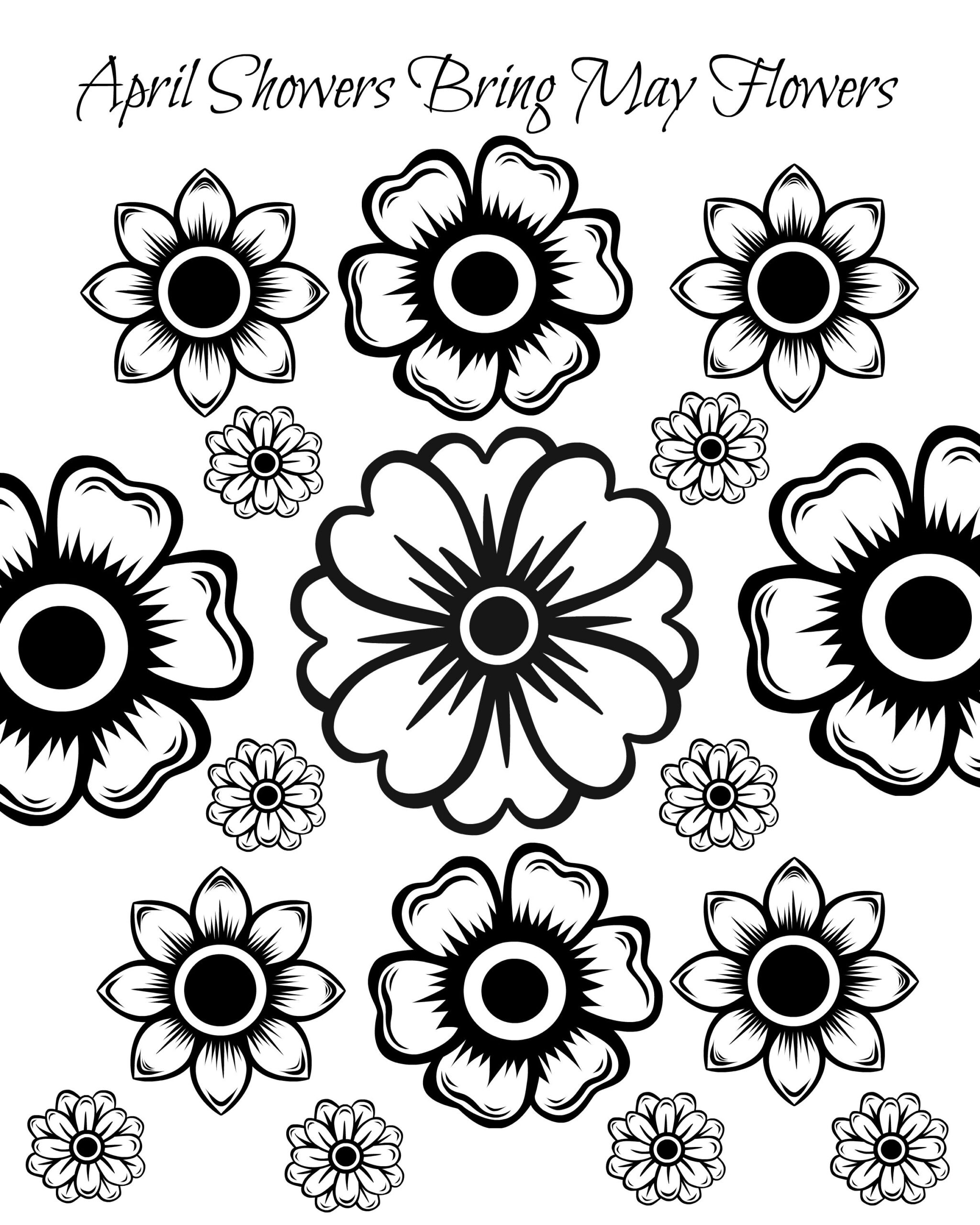 30 Printable Flower Coloring Pages Free Samples