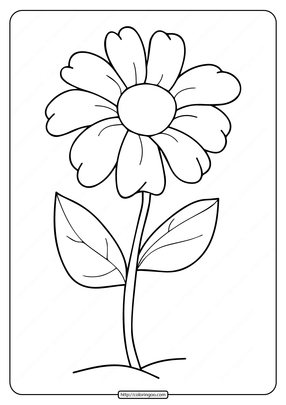 30 Printable Flower Coloring Pages Free Samples