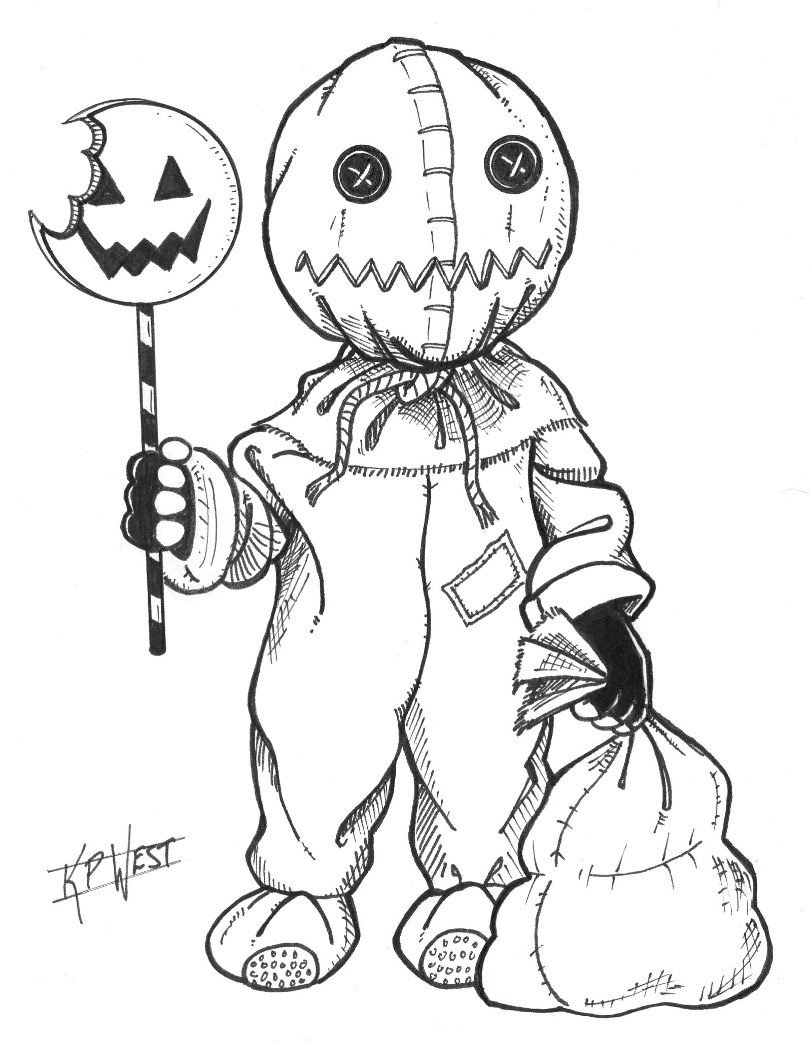 30 Simple Coloring Pages Horror